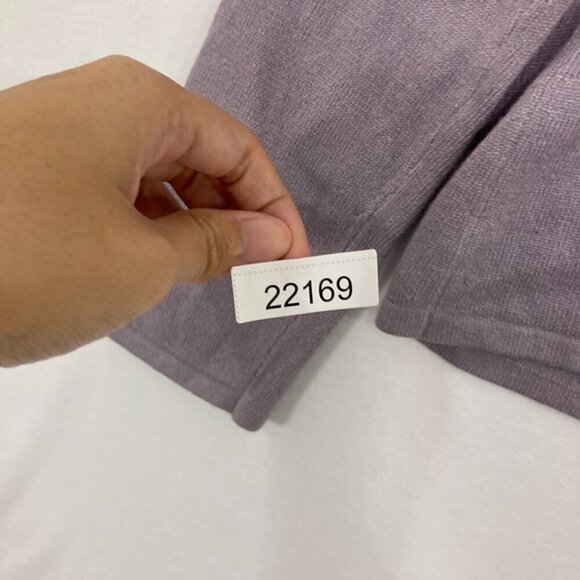 NWT Vintage Express Large Purple Gray Silk Cashmere Blend Button Cardigan - Picture 9 of 9